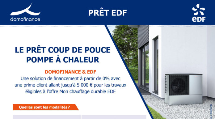 Domofinance & EDF : le Prêt Coup de Pouce pompe à chaleur