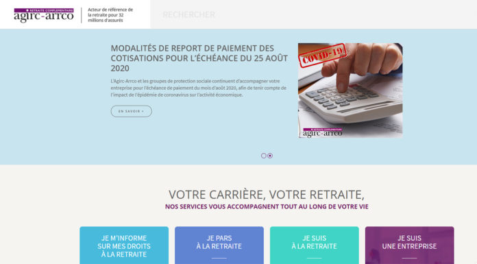 Modalités de report de paiement des cotisations patronales retraite complémentaire Agirc-Arrco pour l’échéance du 25 août 2020