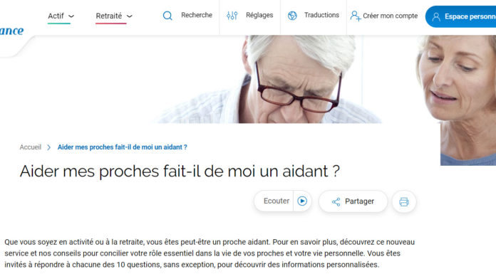 L’Assurance retraite lance un service en ligne destiné aux aidants