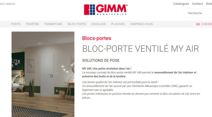 Un bloc-porte ventilé pour renouveler l’air intérieur
