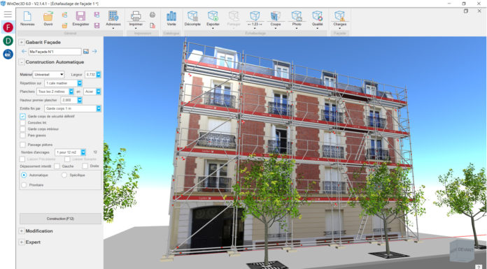 Echafaudage : nouvelle version du logiciel Windec3D 6.0