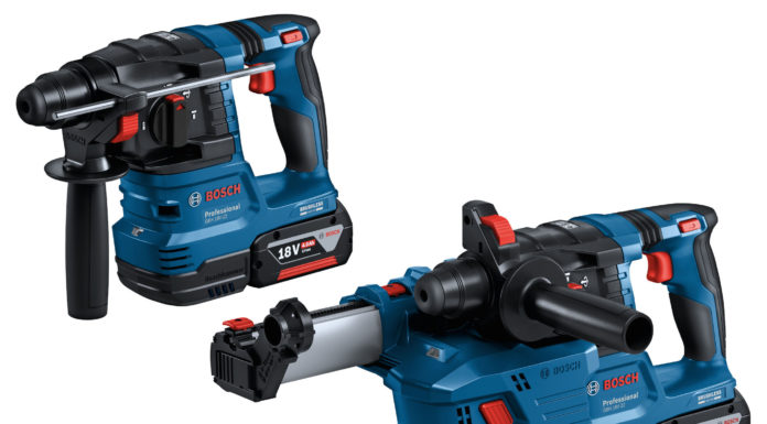 Perforateur sans fil GBH 18V-22 et dispositif d’extraction des poussières intégré GDE 18V-12 Bosch Professional