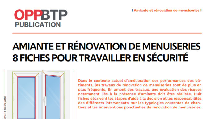 Un outil d’aide à la décision pour la rénovation de menuiseries amiantées est à votre disposition