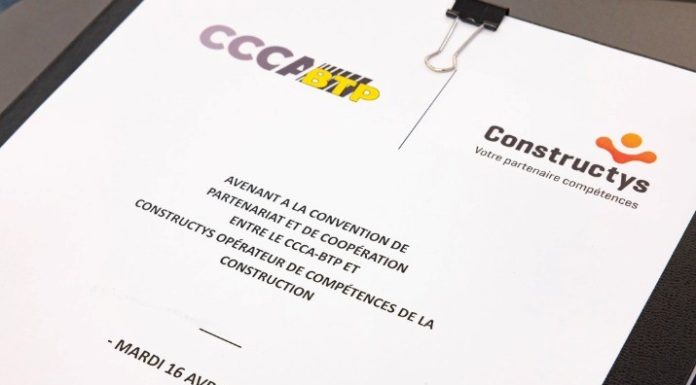 Formation : partenariat renouvelé entre le CCCA-BTP et Constructys