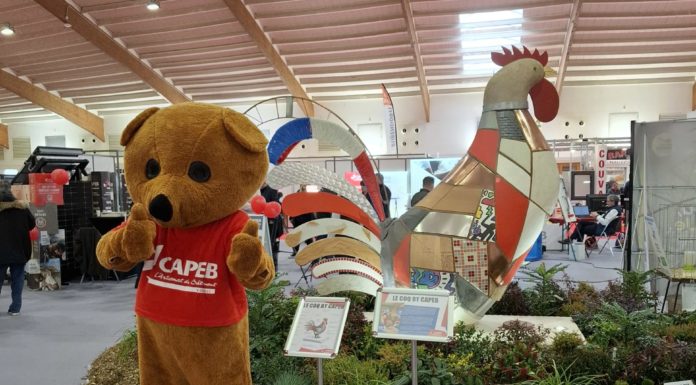 Capeb Vosges : le Coq en escale au Salon Planète & Énergies à Épinal Stand de la Capeb Vosges au salon Planète et Energies